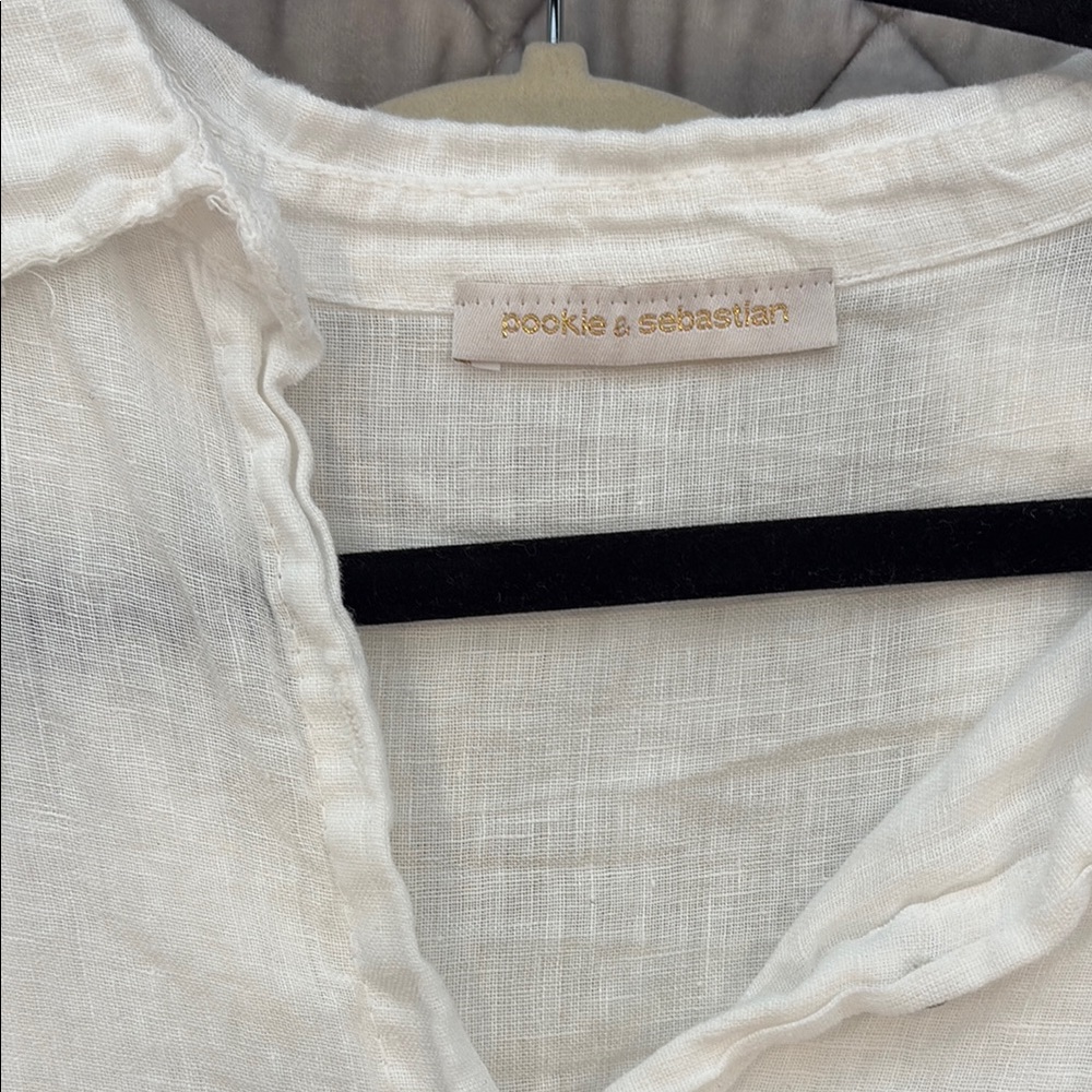 Chic White Button-Up Blouse